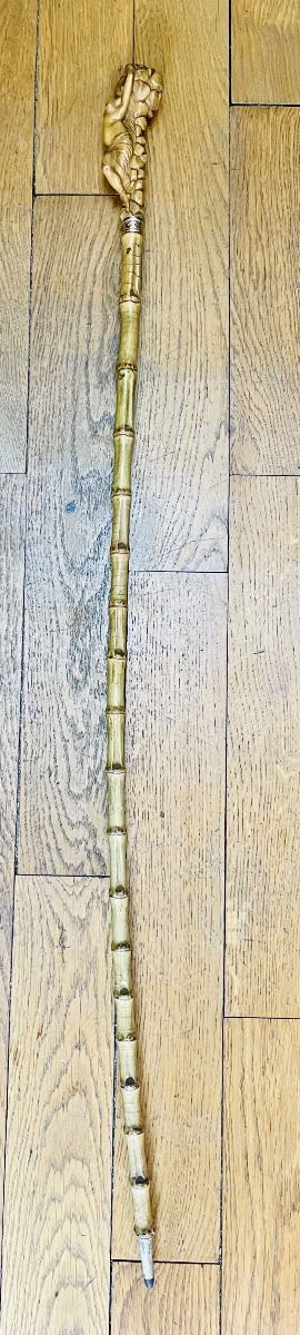 Andromeda Walking Stick Made Of Carved Boxwood -photo-1